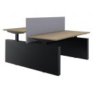 Elektrische zit sta bureauopstelling 5ive met wangen - 180 x 90 cm