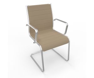 Dekora vergaderstoel sledeframe - Kunstleer