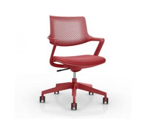 Vergaderstoel Ton sur Ton verrijdbaar - Rood