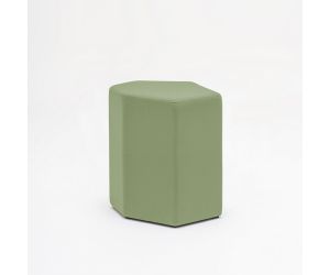 Gestoffeerde hoge poef Sabine